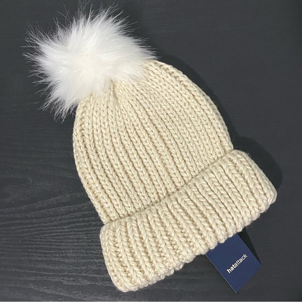 Hat Attack Revolve Bryce Knit Beanie Ivory